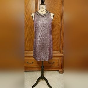 Maggy London Petites sparkling purple cocktail dress, size 8 petite.NWT